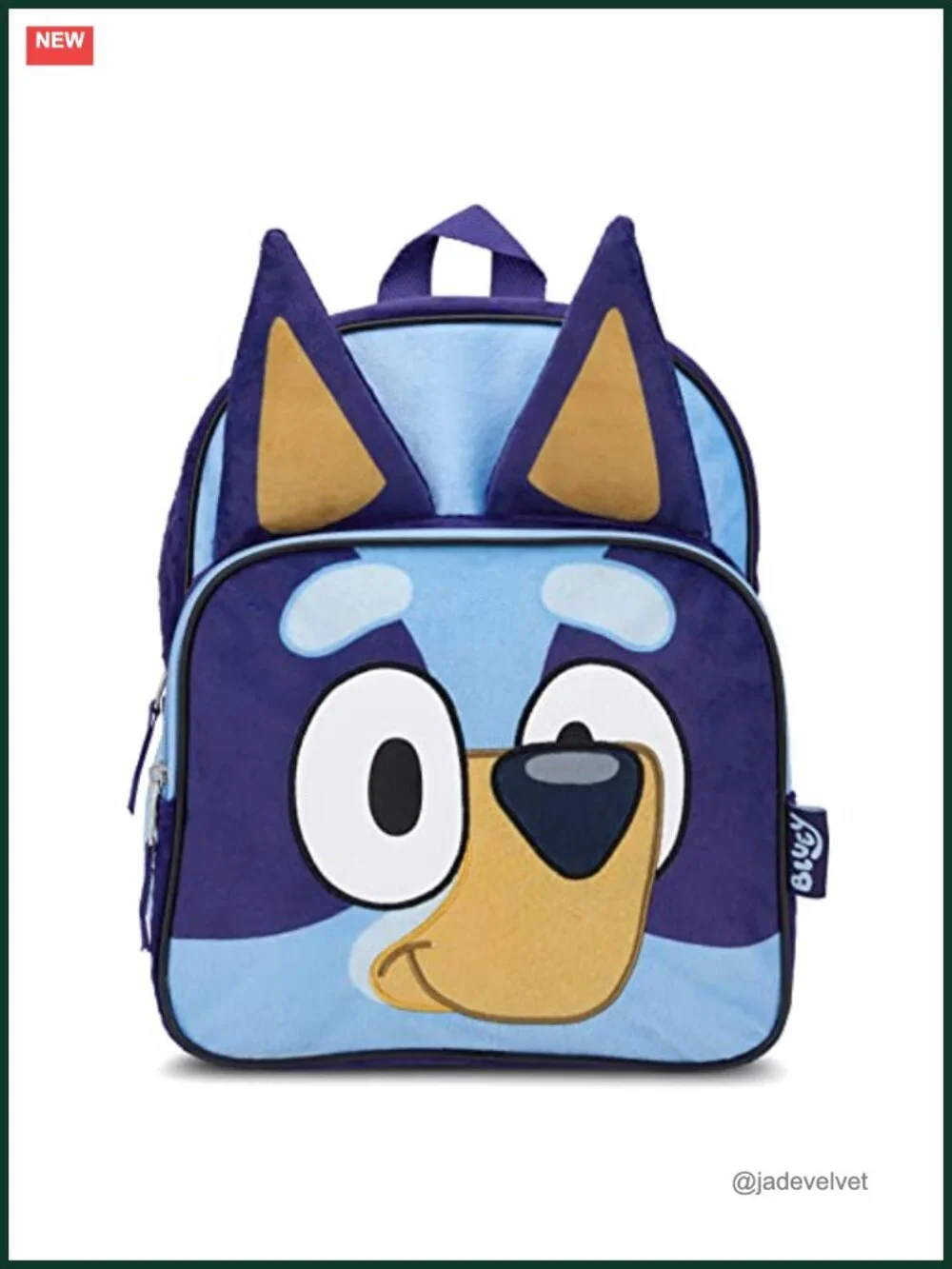 Bluey Kids Backpack 12 Inch Plush Adjustable Straps School Travel Bag